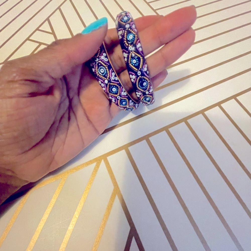 Colorful Beaded Bangles - Picture 2 of 3